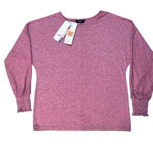 NWT S Dokotoo Dusty Rose Smocked Cuff Long Sleeve Capsule Softgirl Cozycore